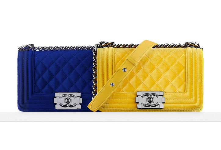 chanel-small-boy-bag-velvet-blue-yellow