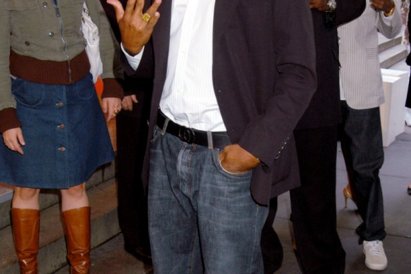 Though hip-hop producers weren't exactly red-carpet regulars in the early aughts, by 2003, Pharrell was an international superstar, with enough hits under his Gucci belt to be invited to the CFDA Awards for the first time. Clearly he'd also learned a thing or two about fit, as well, though thankfully we've all left that drape and hue of denim in the last decade. Still repping the Star Trak Records Vulcan symbol, no matter how formal the occasion. Live long, and tailor.