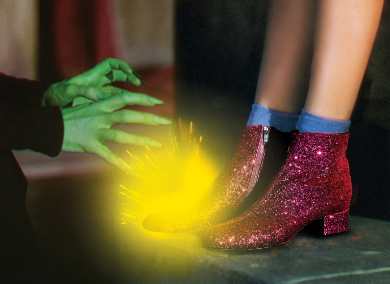 Judy Garland in The Wizard of Oz, 1939.  Boots by Saint Laurent, 2014.