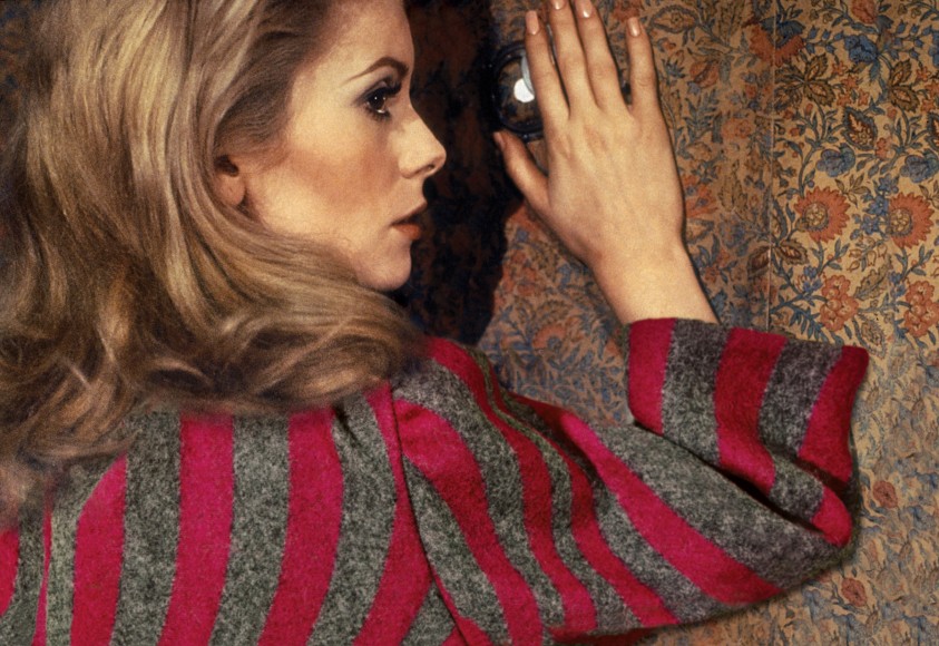 Catherine Deneuve in Belle De Jour, 1967.  Coat by Dries Van Noten, 2014.
