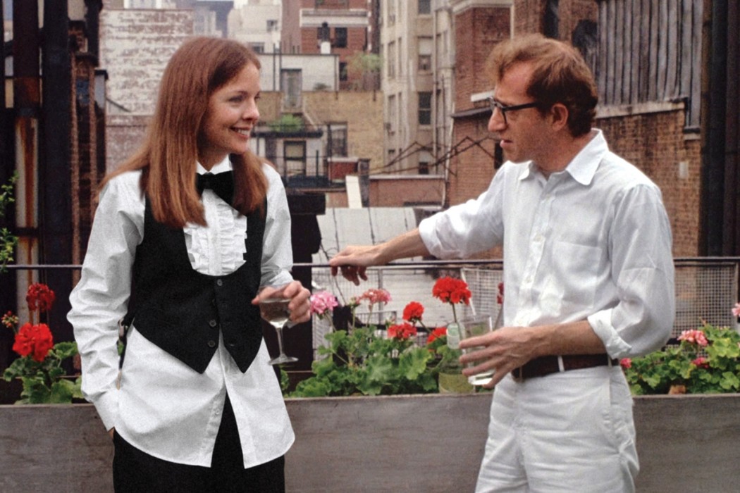 Diane Keaton in Annie Hall, 1977.
Blouse, bow tie, waistcoat, and trouser by Saint Laurent, 2014.