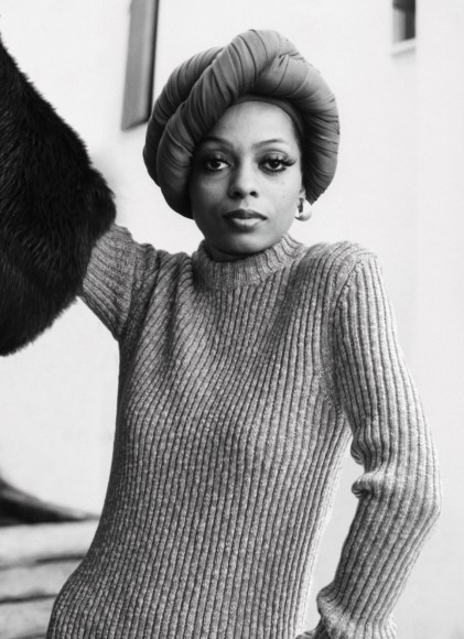 Diana Ross in Mahogany, 1975.  Sweater and muff by Celine, 2014.