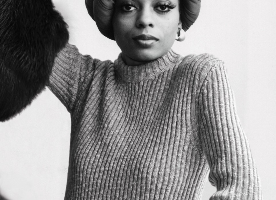 Diana Ross in Mahogany, 1975.
Sweater and muff by Celine, 2014.