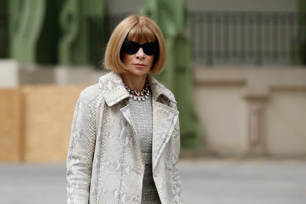 Editor-in-chief of American Vogue Anna Wintour arrives at German designer Karl Lagerfeld's Haute Couture Fall/Winter 2014-2015 fashion show for French fashion house Chanel in Paris